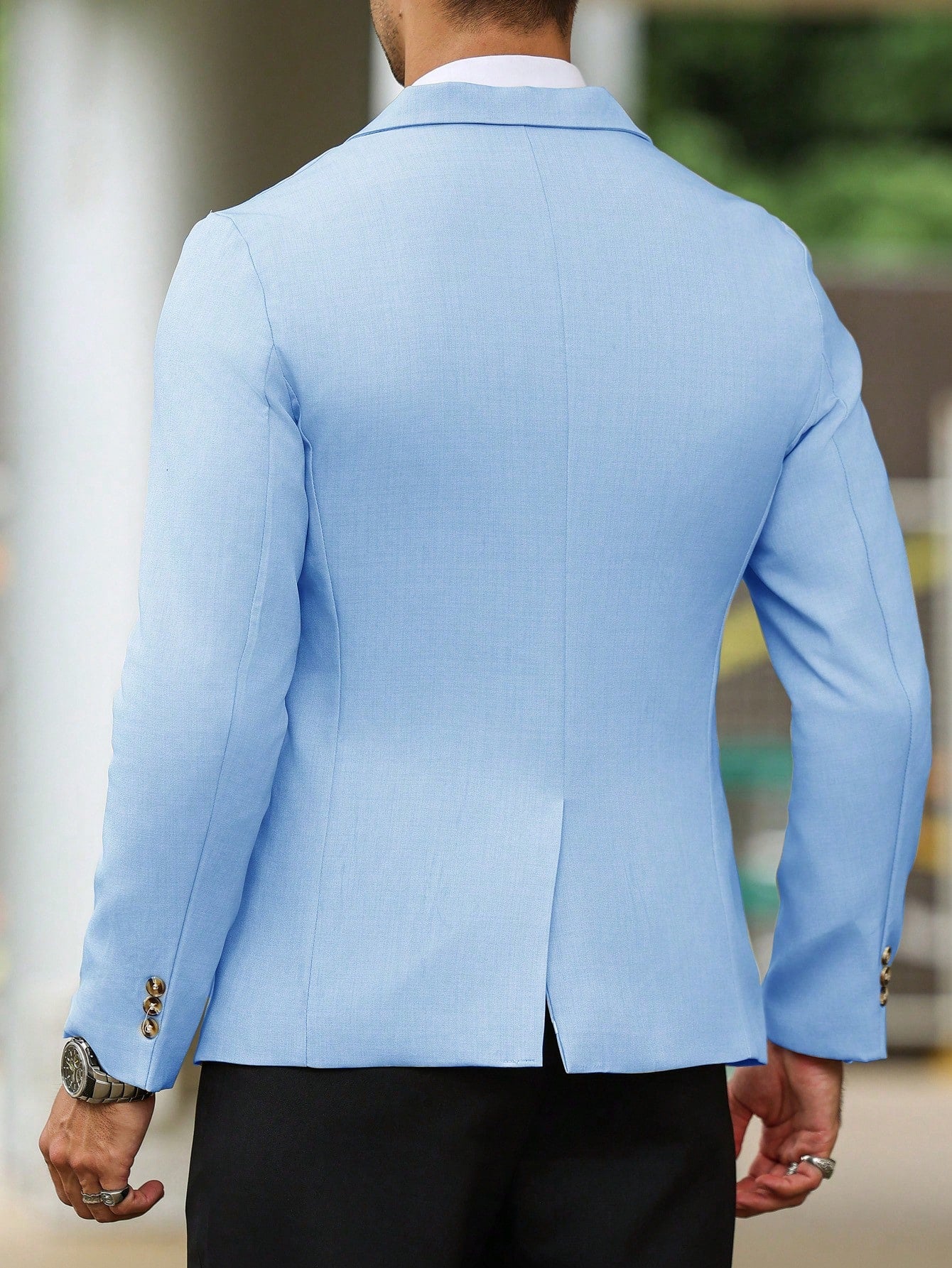 Single Breasted Turn-Down Collar Suit Jacket