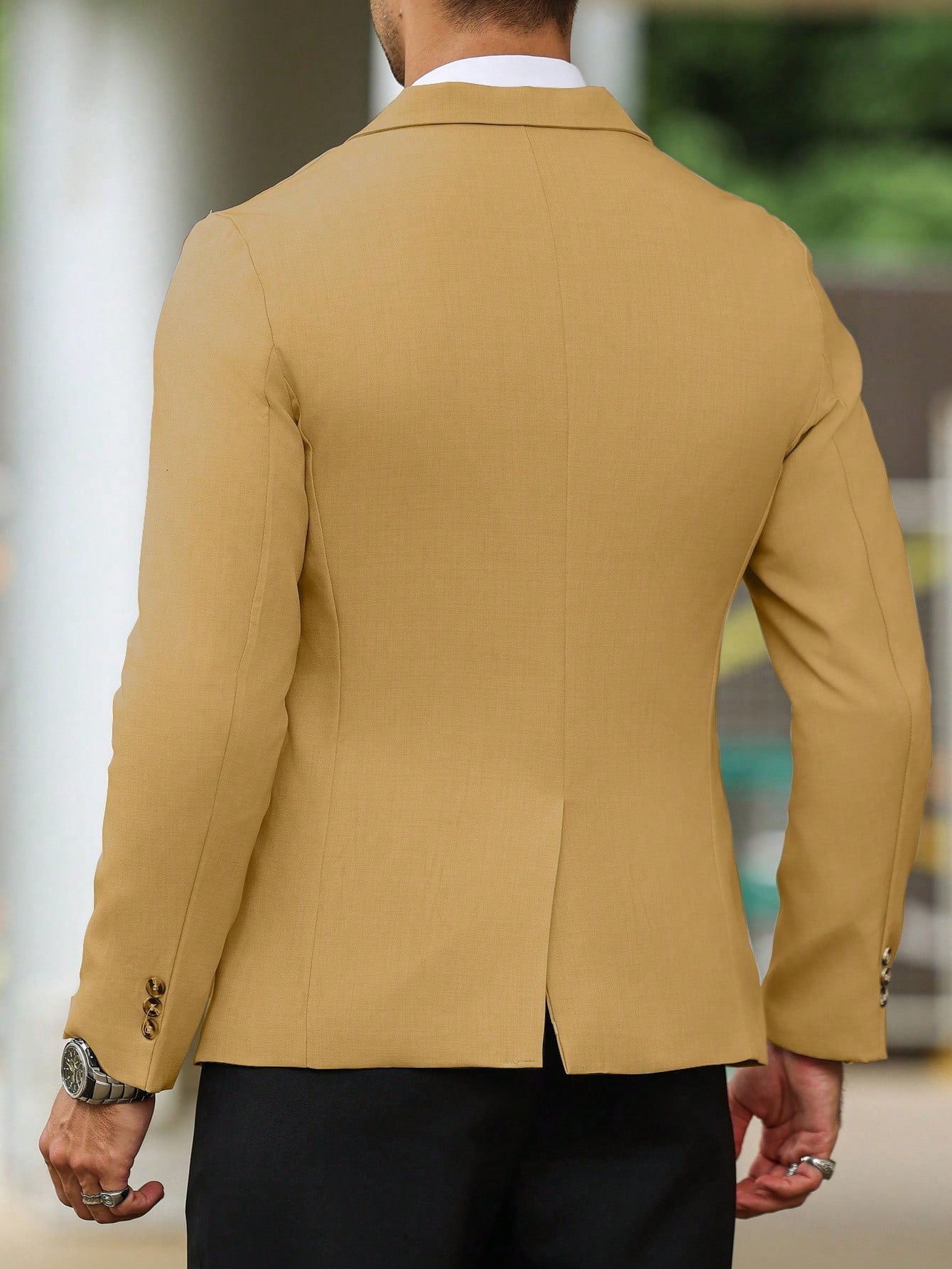 Single Breasted Turn-Down Collar Suit Jacket