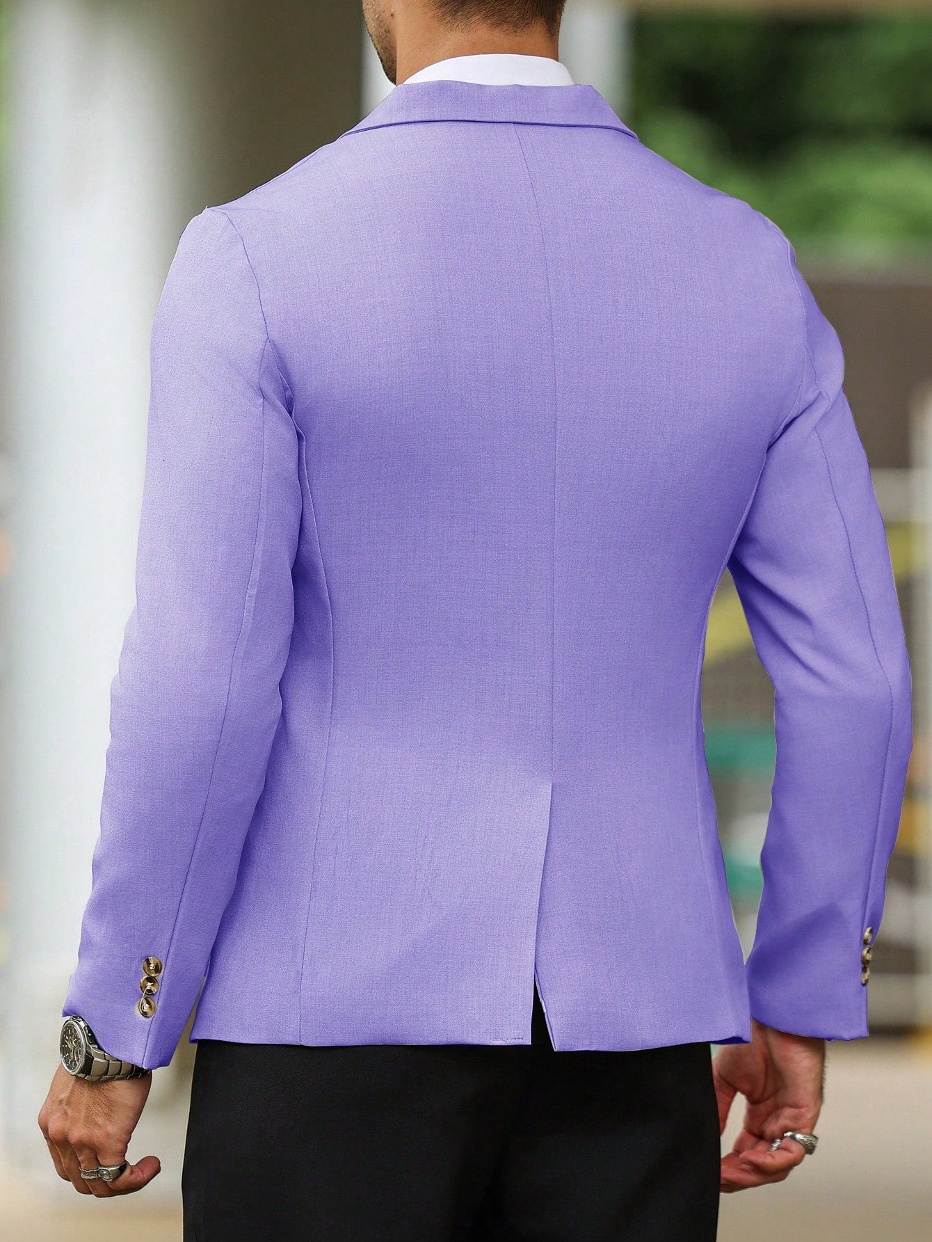 Single Breasted Turn-Down Collar Suit Jacket