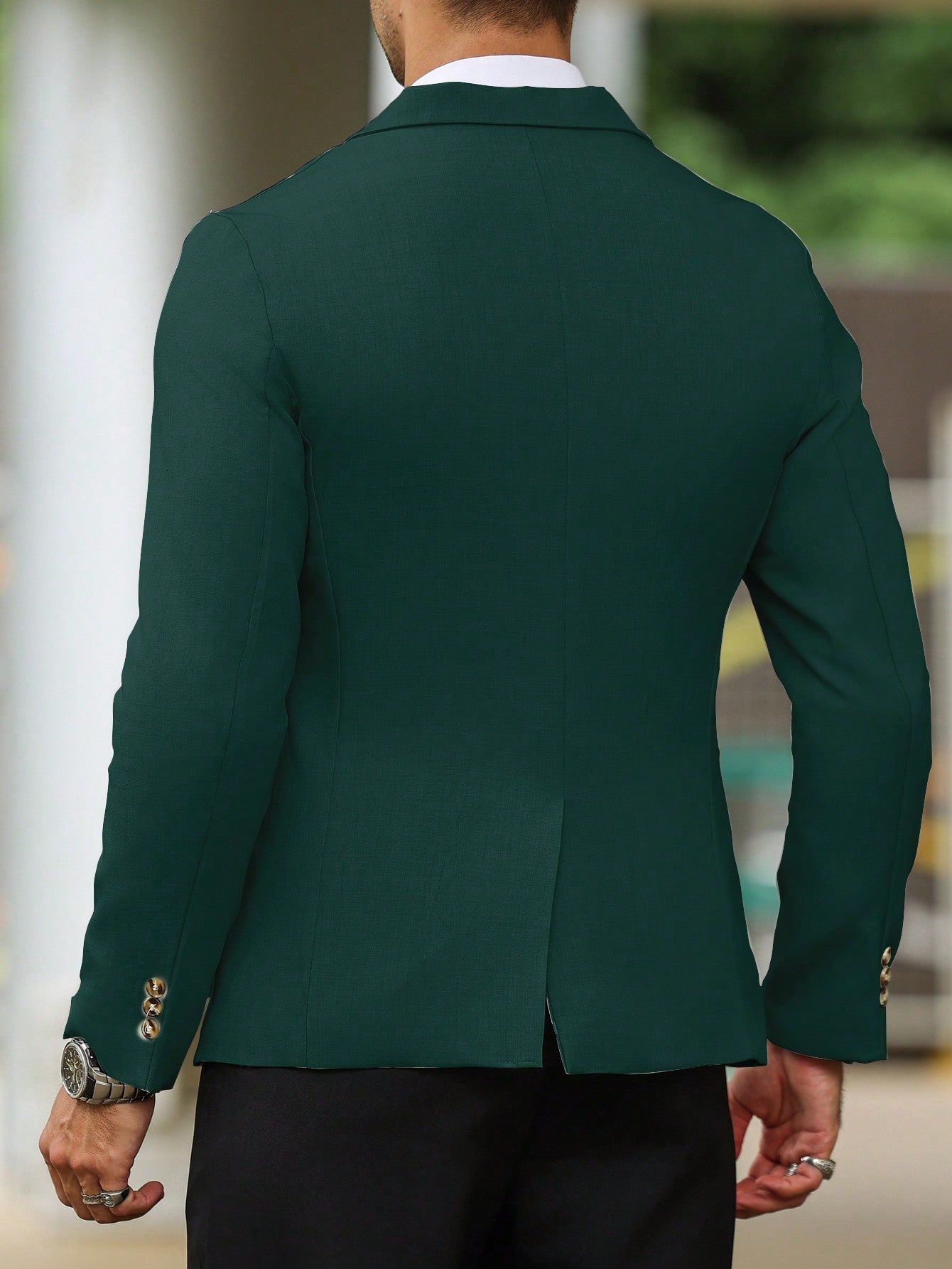 Single Breasted Turn-Down Collar Suit Jacket