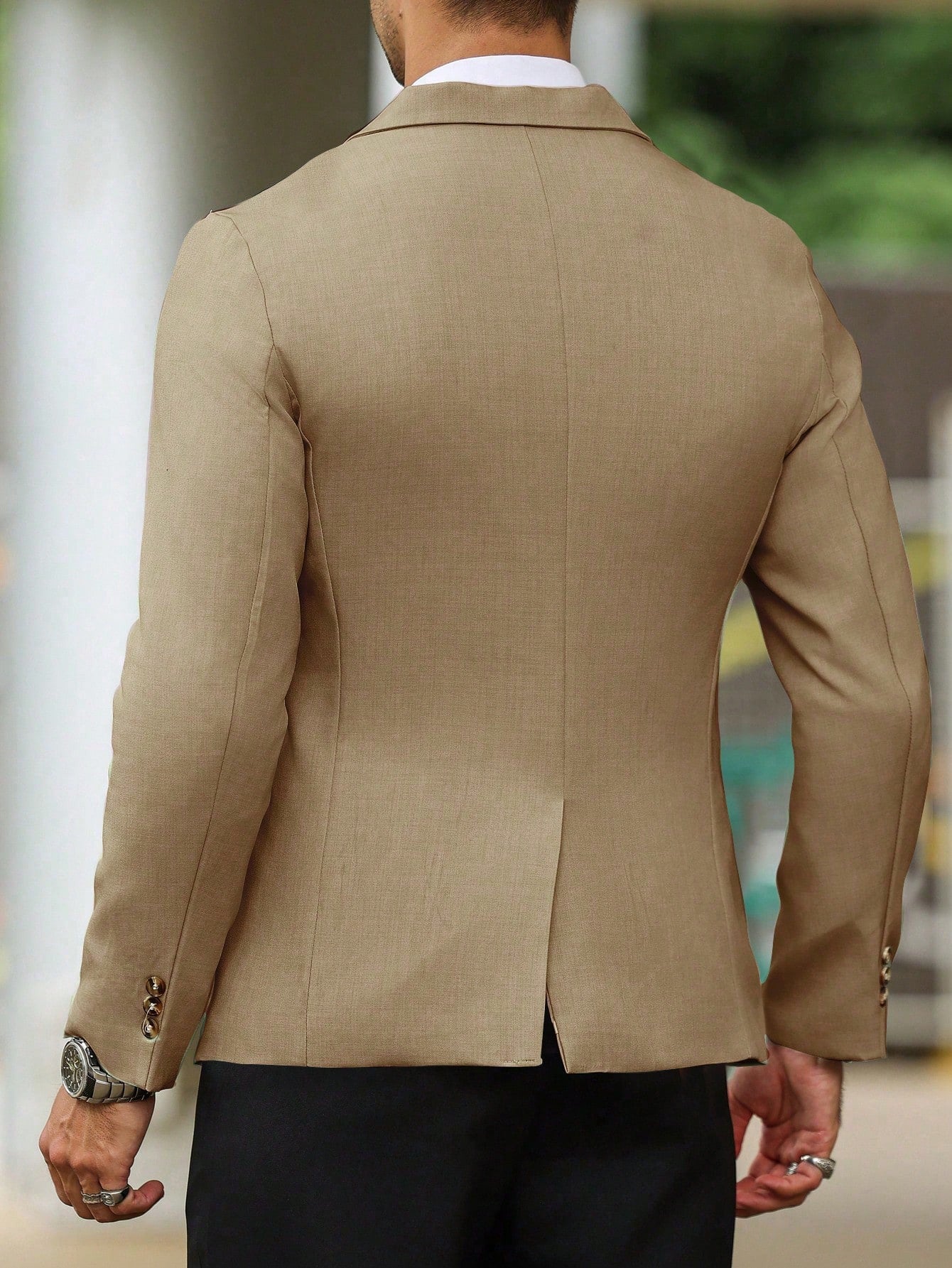 Single Breasted Turn-Down Collar Suit Jacket