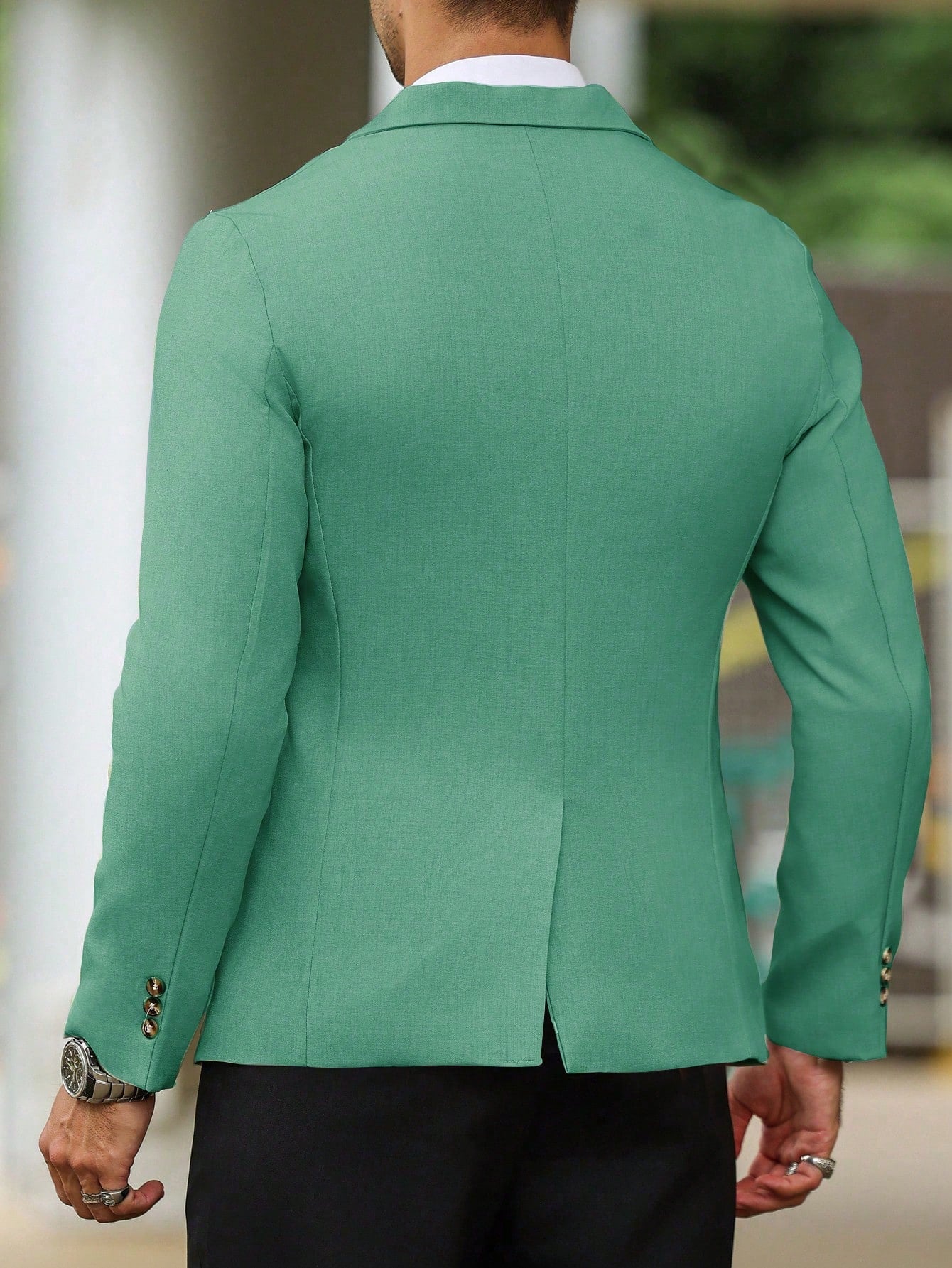 Single Breasted Turn-Down Collar Suit Jacket