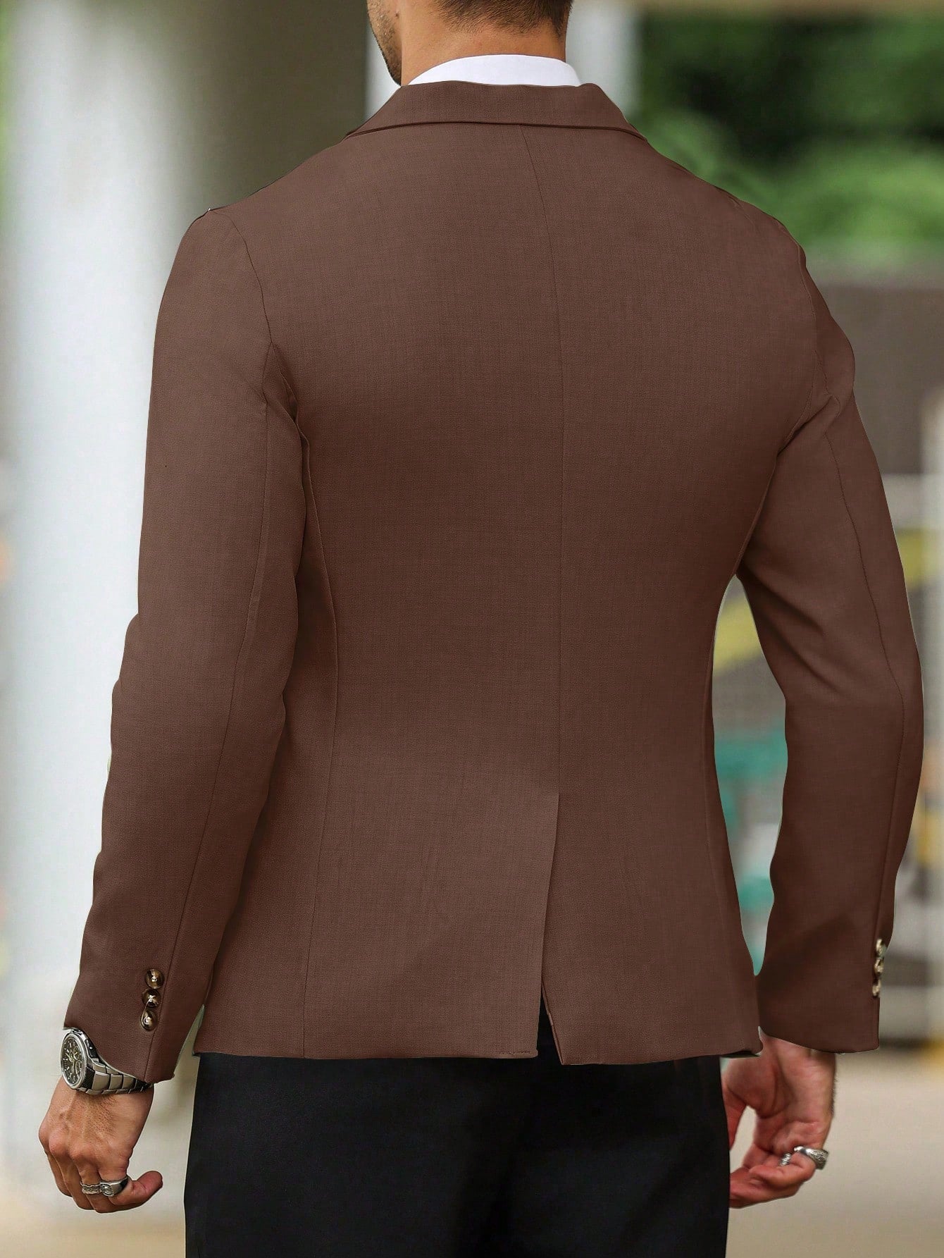 Single Breasted Turn-Down Collar Suit Jacket