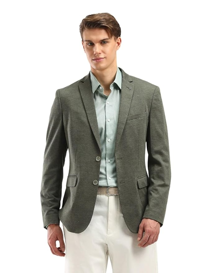 Single Breasted Slim Fit Crafted Blazer