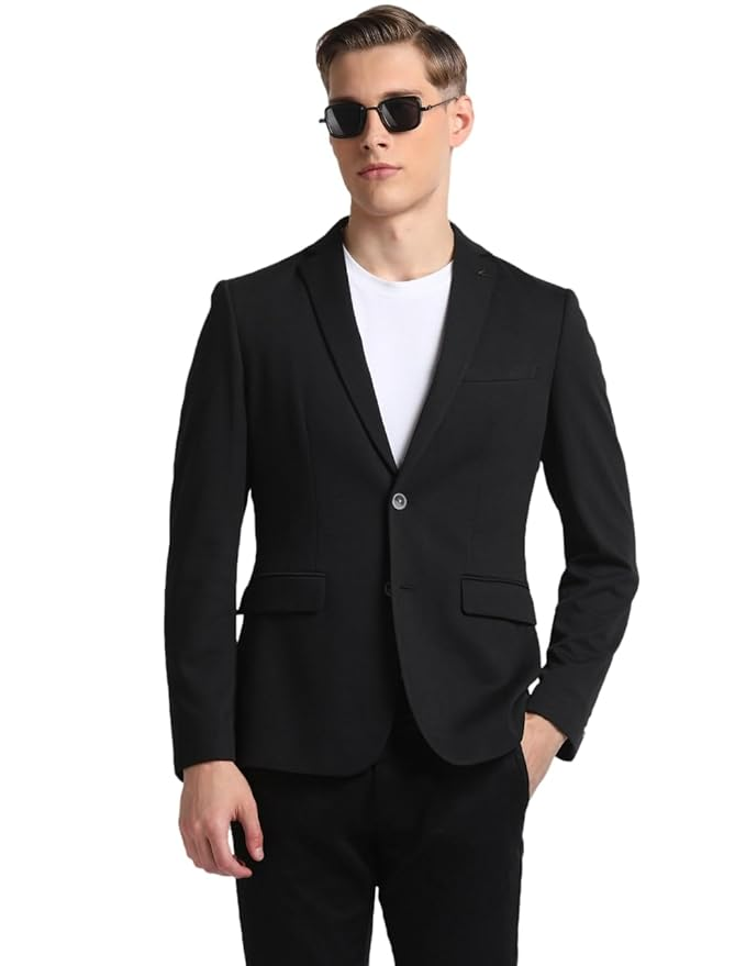 Single Breasted Slim Fit Crafted Blazer