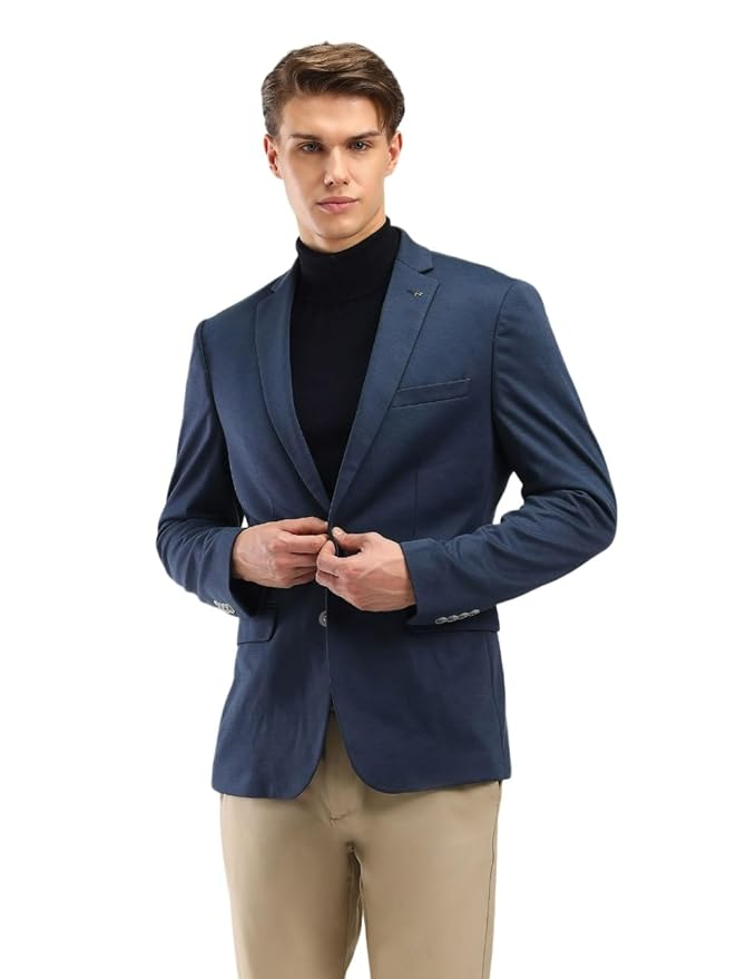 Single Breasted Slim Fit Crafted Blazer