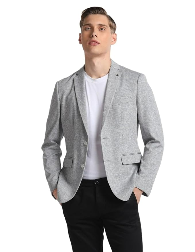 Single Breasted Slim Fit Crafted Blazer