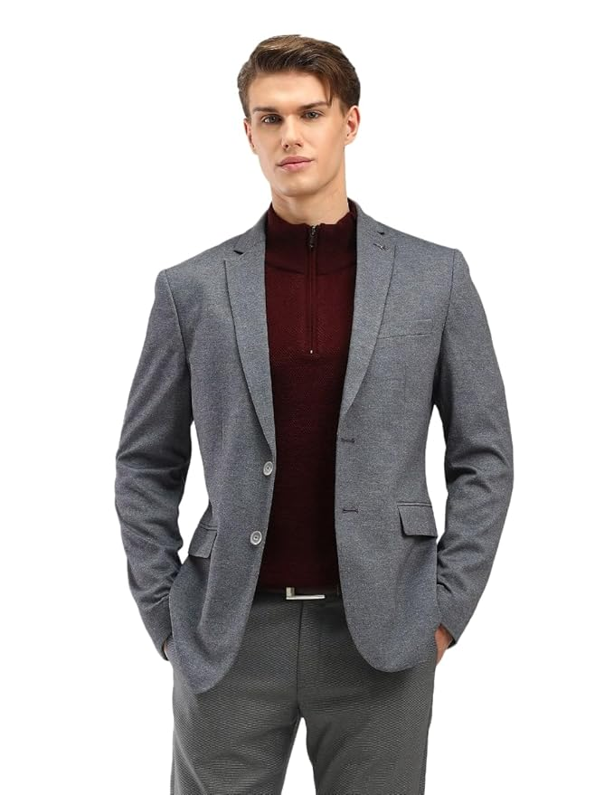 Single Breasted Slim Fit Crafted Blazer