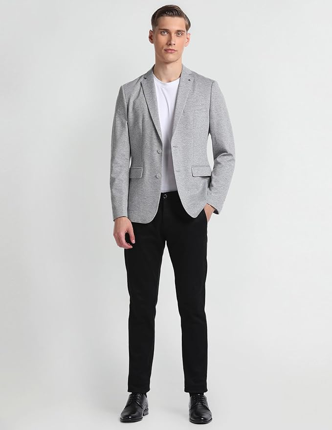 Single Breasted Slim Fit Crafted Blazer