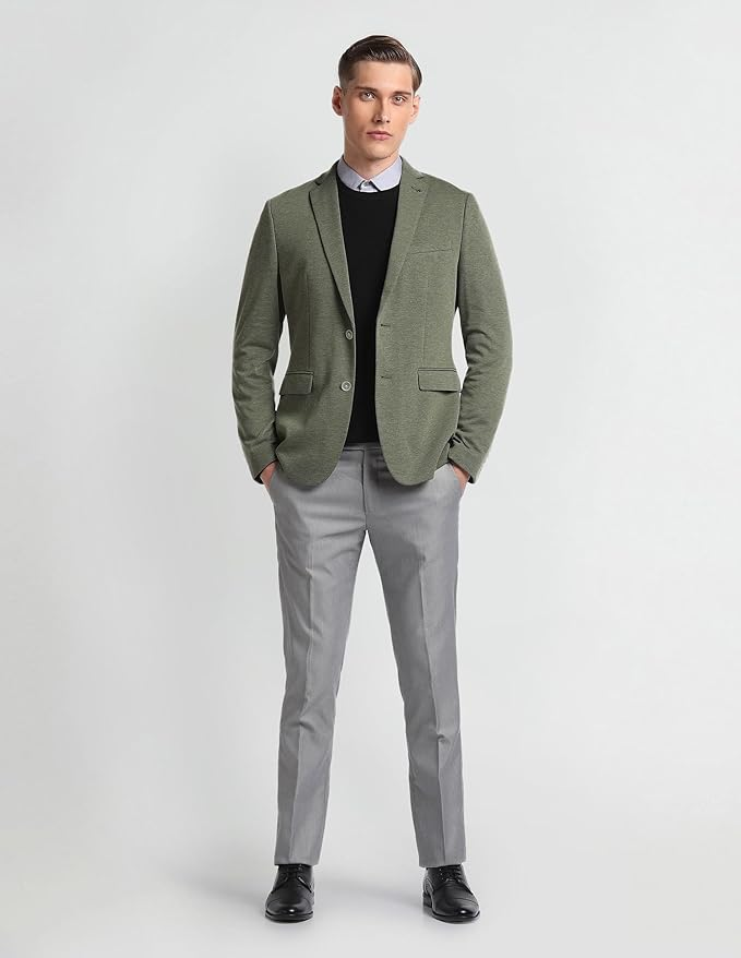 Single Breasted Slim Fit Crafted Blazer