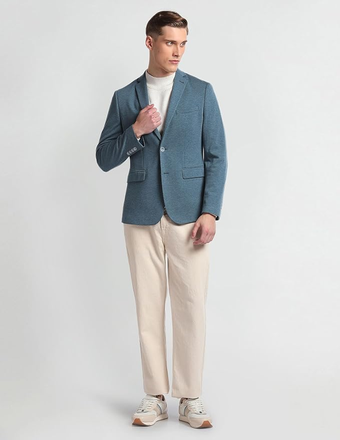 Single Breasted Slim Fit Crafted Blazer