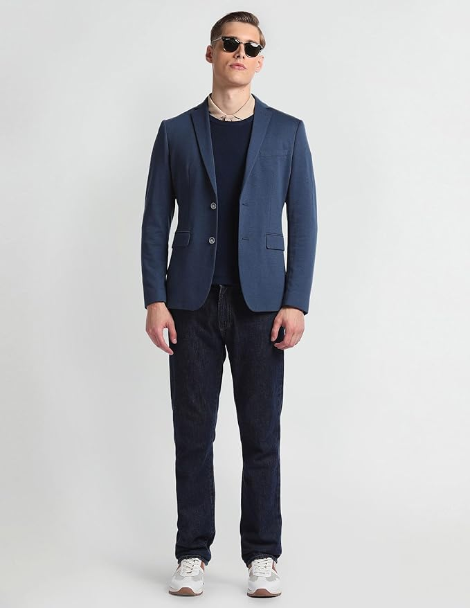 Single Breasted Slim Fit Crafted Blazer
