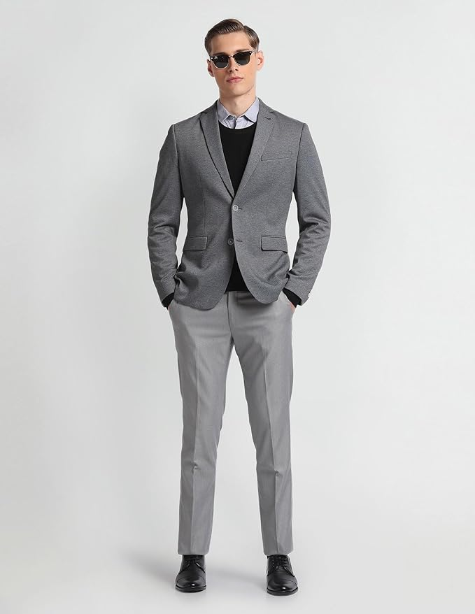 Single Breasted Slim Fit Crafted Blazer