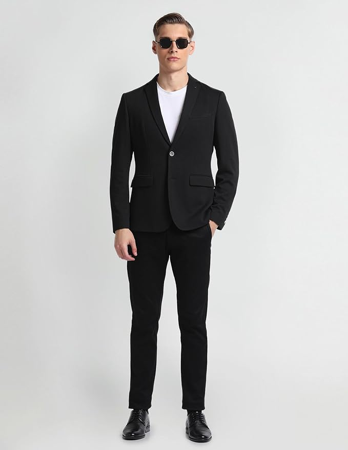 Single Breasted Slim Fit Crafted Blazer