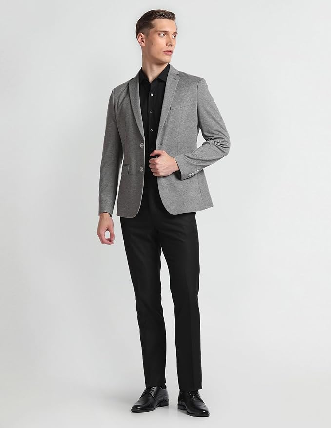 Single Breasted Slim Fit Crafted Blazer