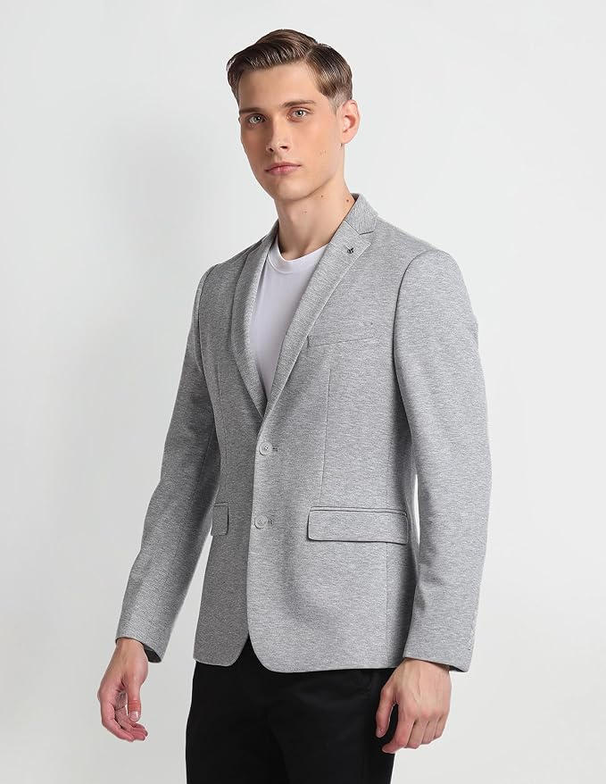 Single Breasted Slim Fit Crafted Blazer