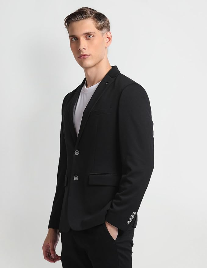Single Breasted Slim Fit Crafted Blazer