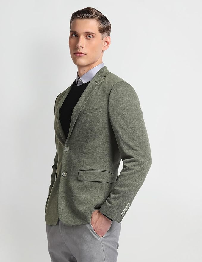 Single Breasted Slim Fit Crafted Blazer