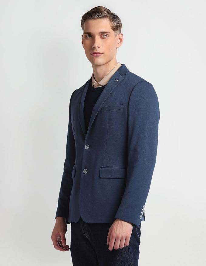 Single Breasted Slim Fit Crafted Blazer
