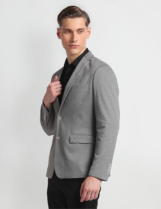 Single Breasted Slim Fit Crafted Blazer
