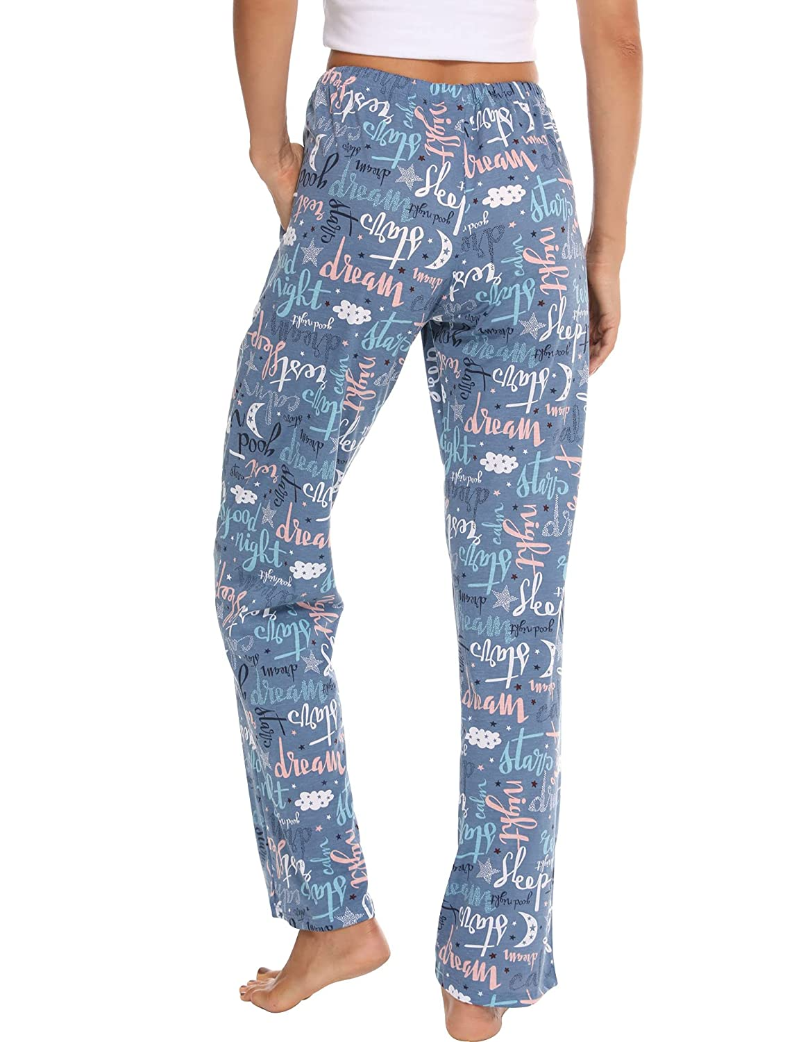 Tye Dye Print High Waist Drawstring Pants with Pockets Pyjama Sleepwear