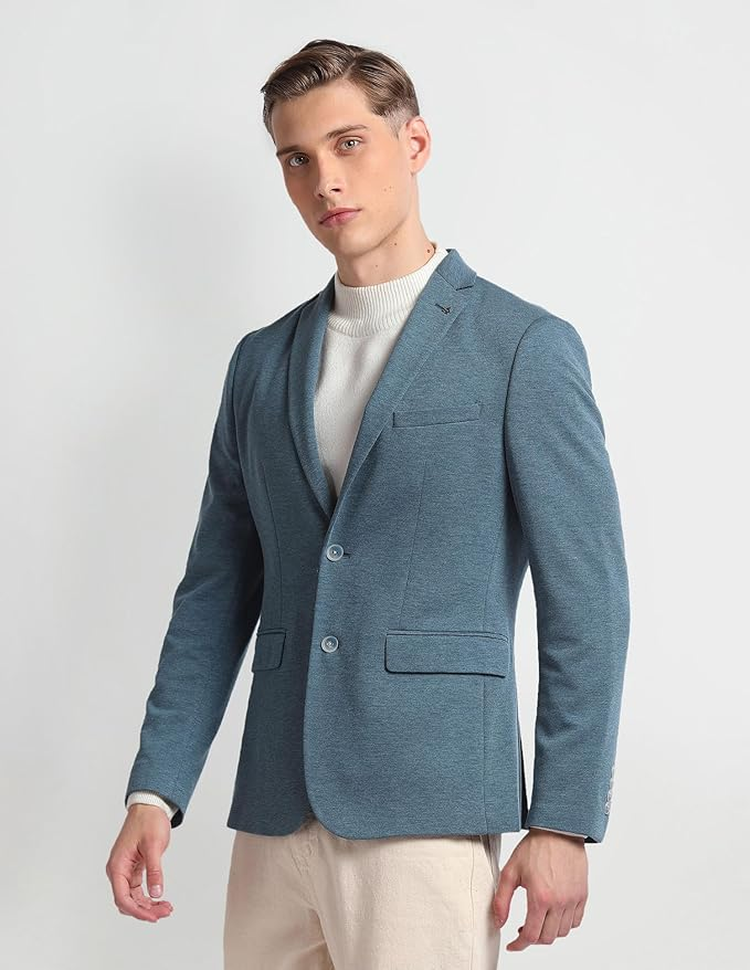 Single Breasted Slim Fit Crafted Blazer