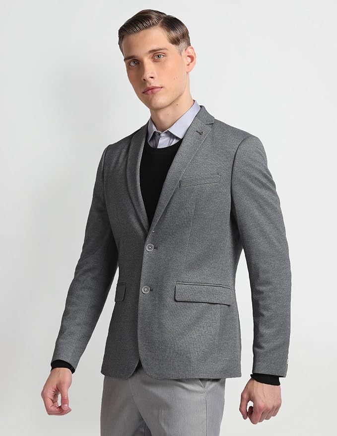 Single Breasted Slim Fit Crafted Blazer