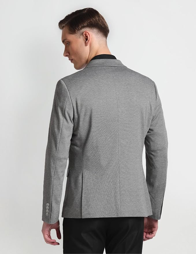 Single Breasted Slim Fit Crafted Blazer