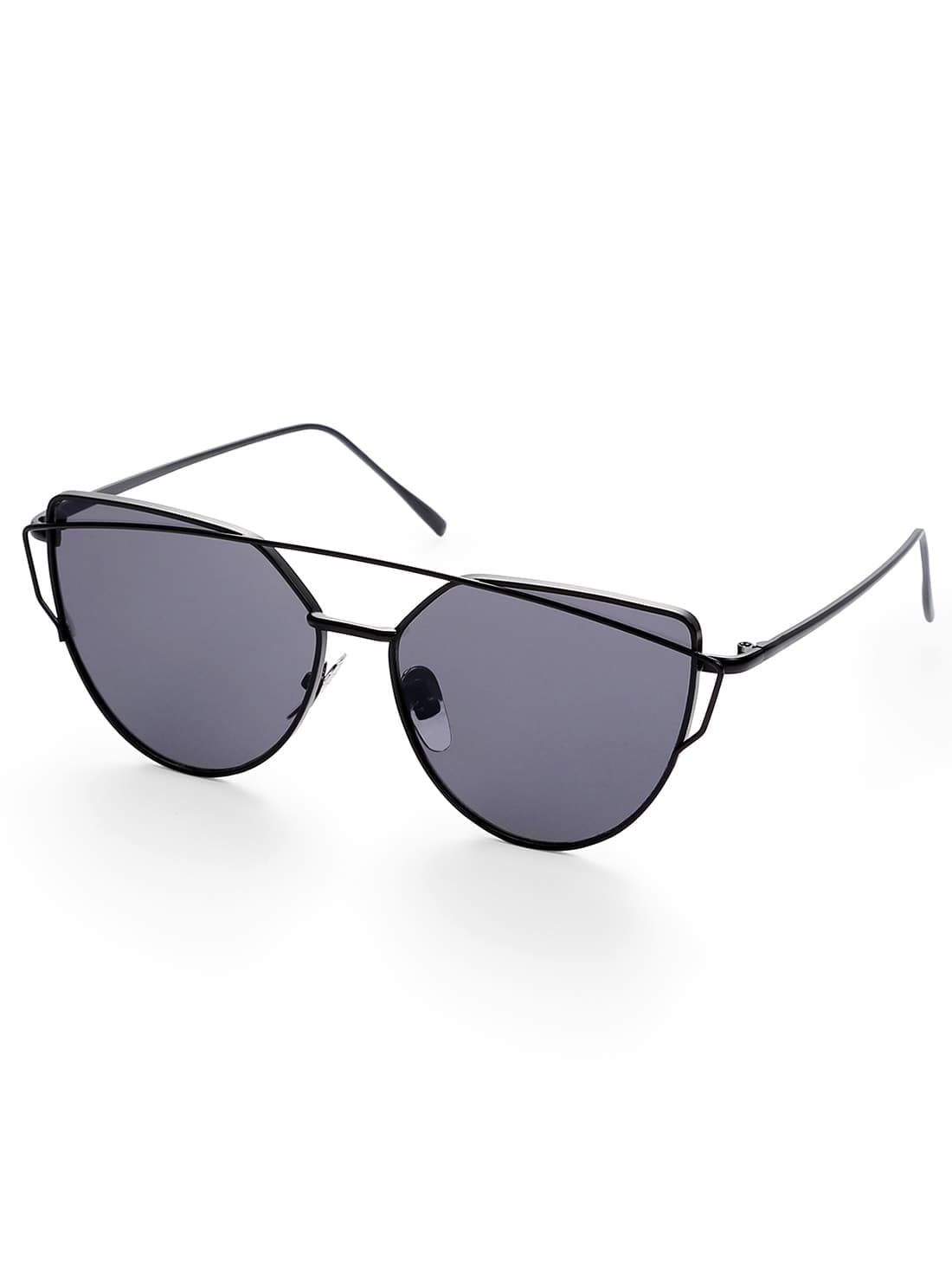 Metal Frame Cat Eye Gold Sunglasses