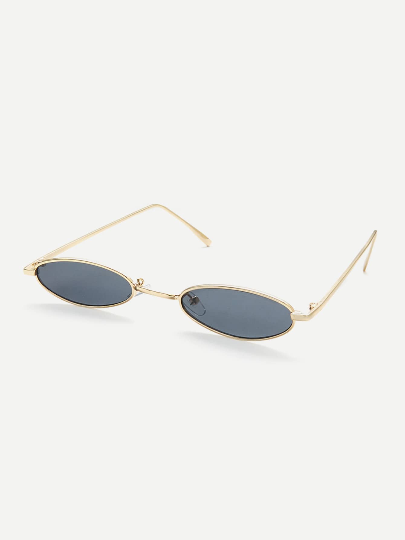 Metal Frame Flat Lens Sunglasses