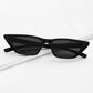 Black Cat Eye Mirror Lens Sunglasses