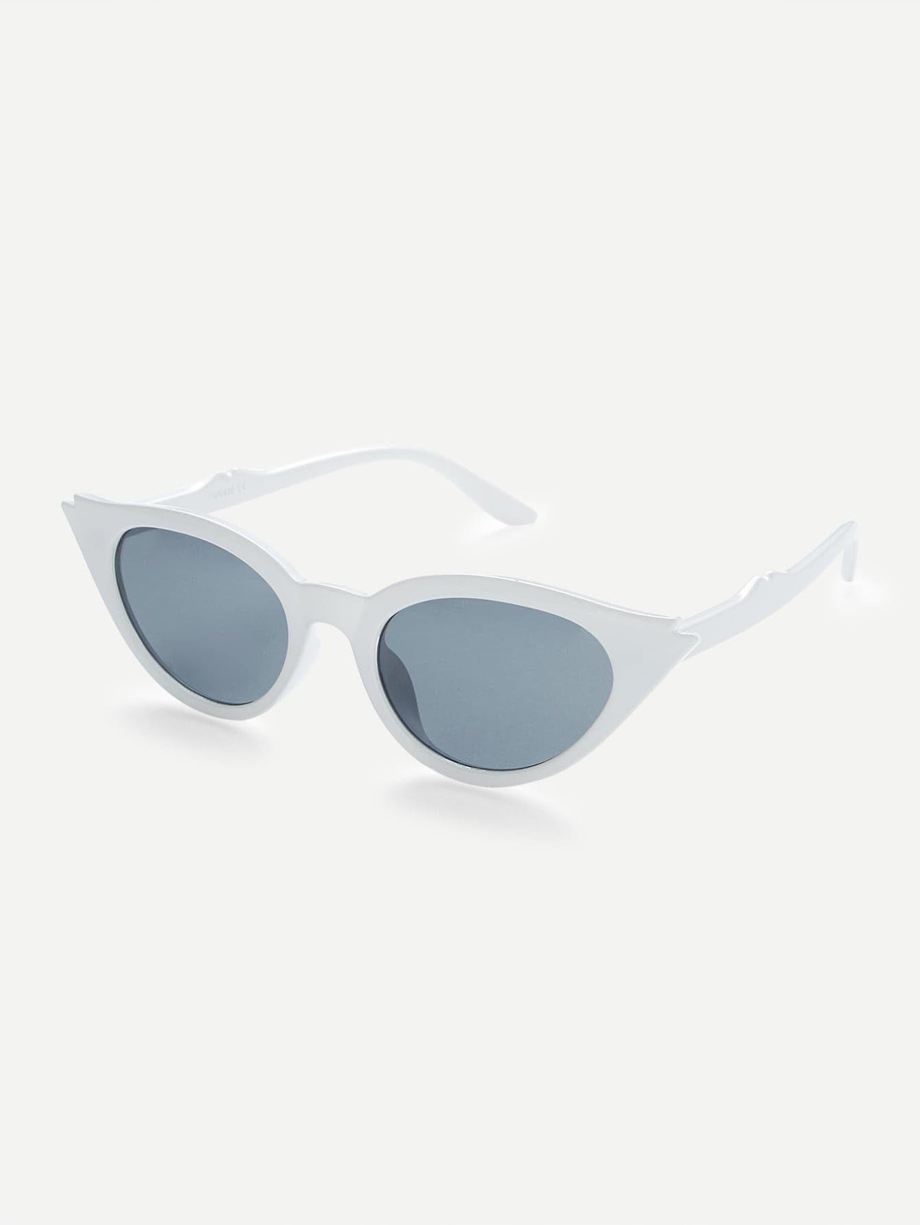 Cat Eye Flat Lens Sunglasses