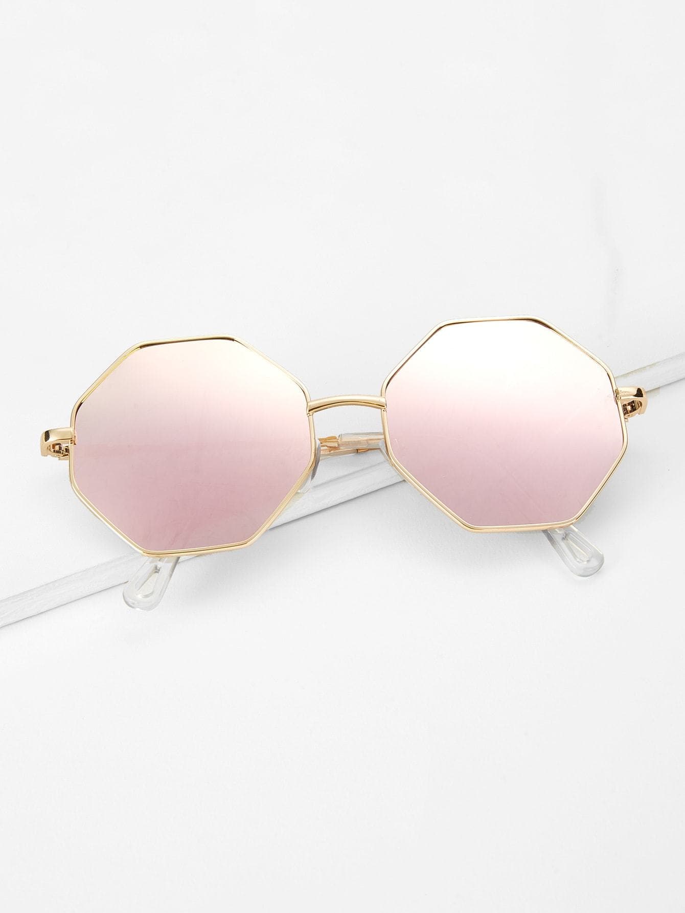 Metal Frame Polygon Sunglasses