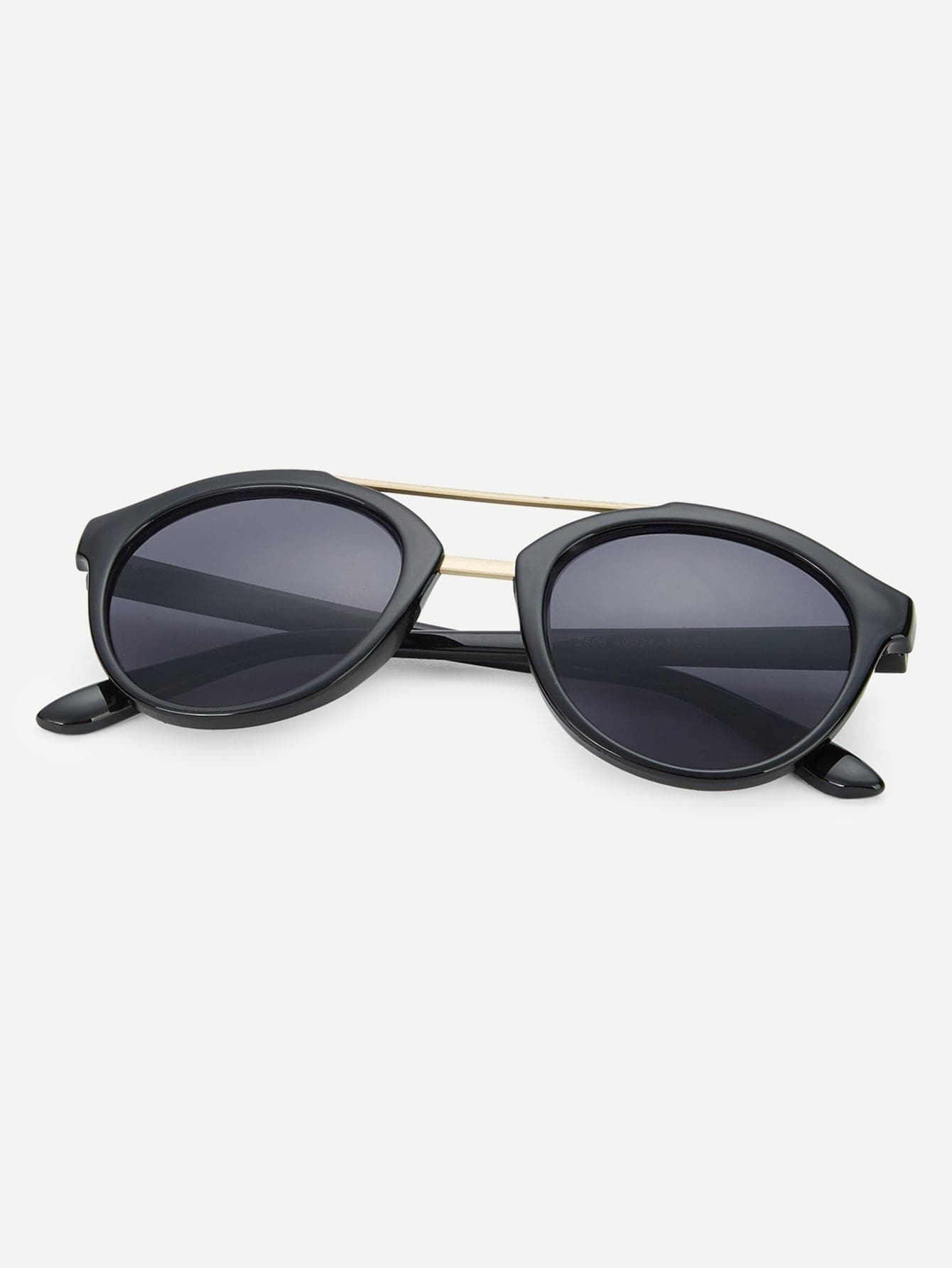 Black Double Bridge Sunglasses