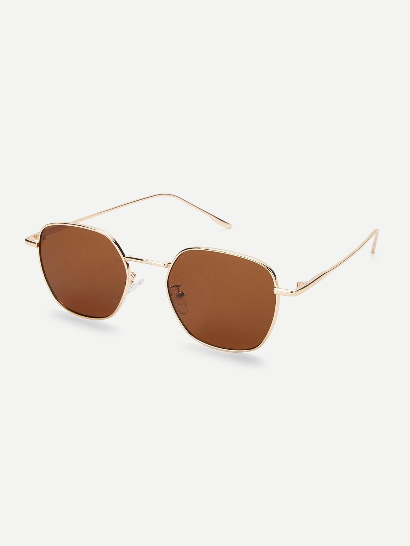 Metal Frame Tinted Lens Sunglasses