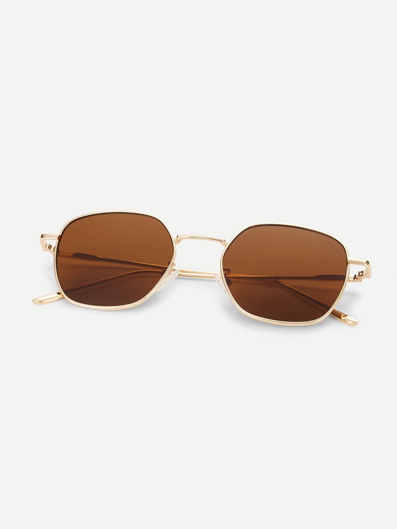 Metal Frame Tinted Lens Sunglasses