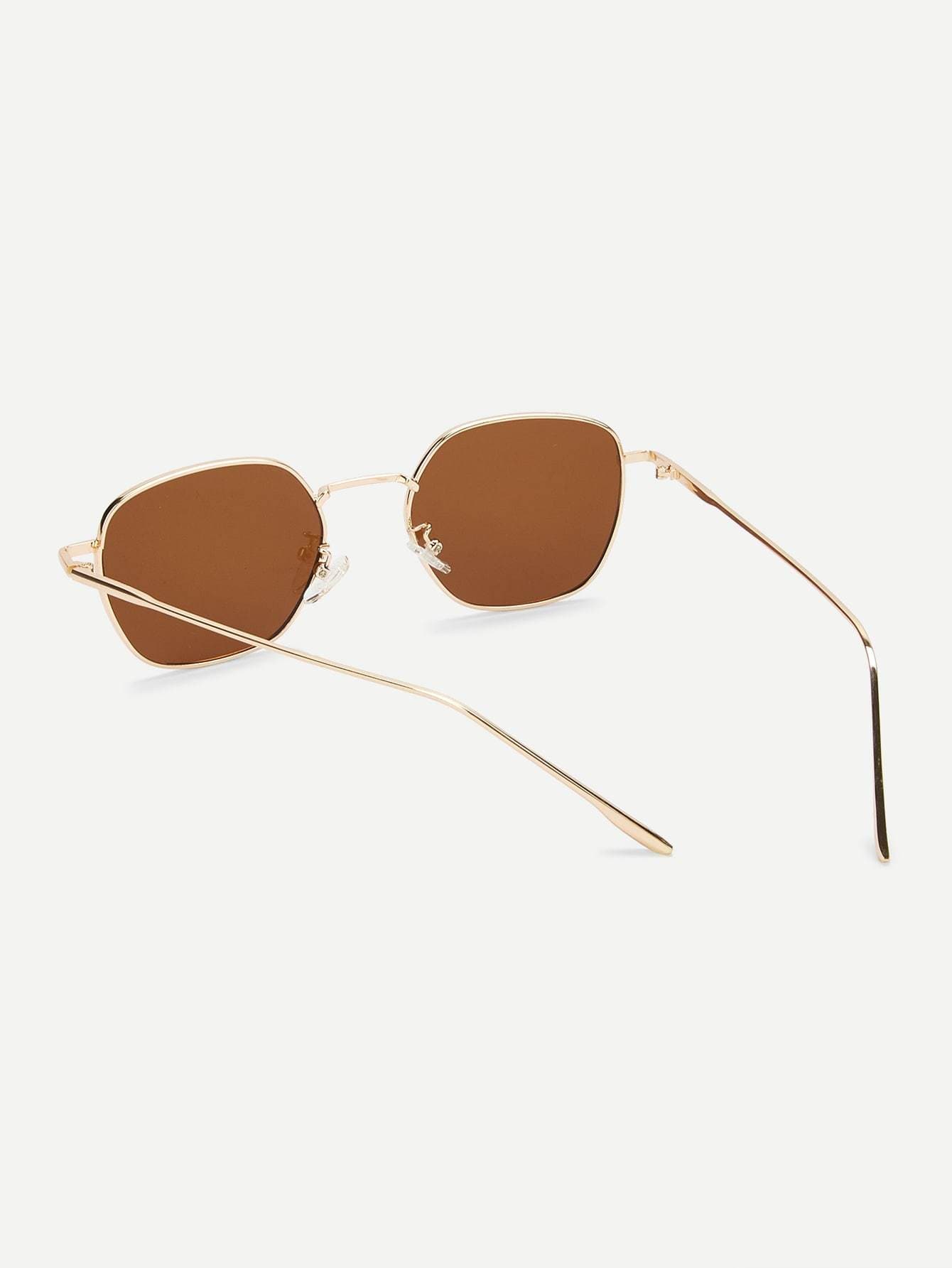 Metal Frame Tinted Lens Sunglasses