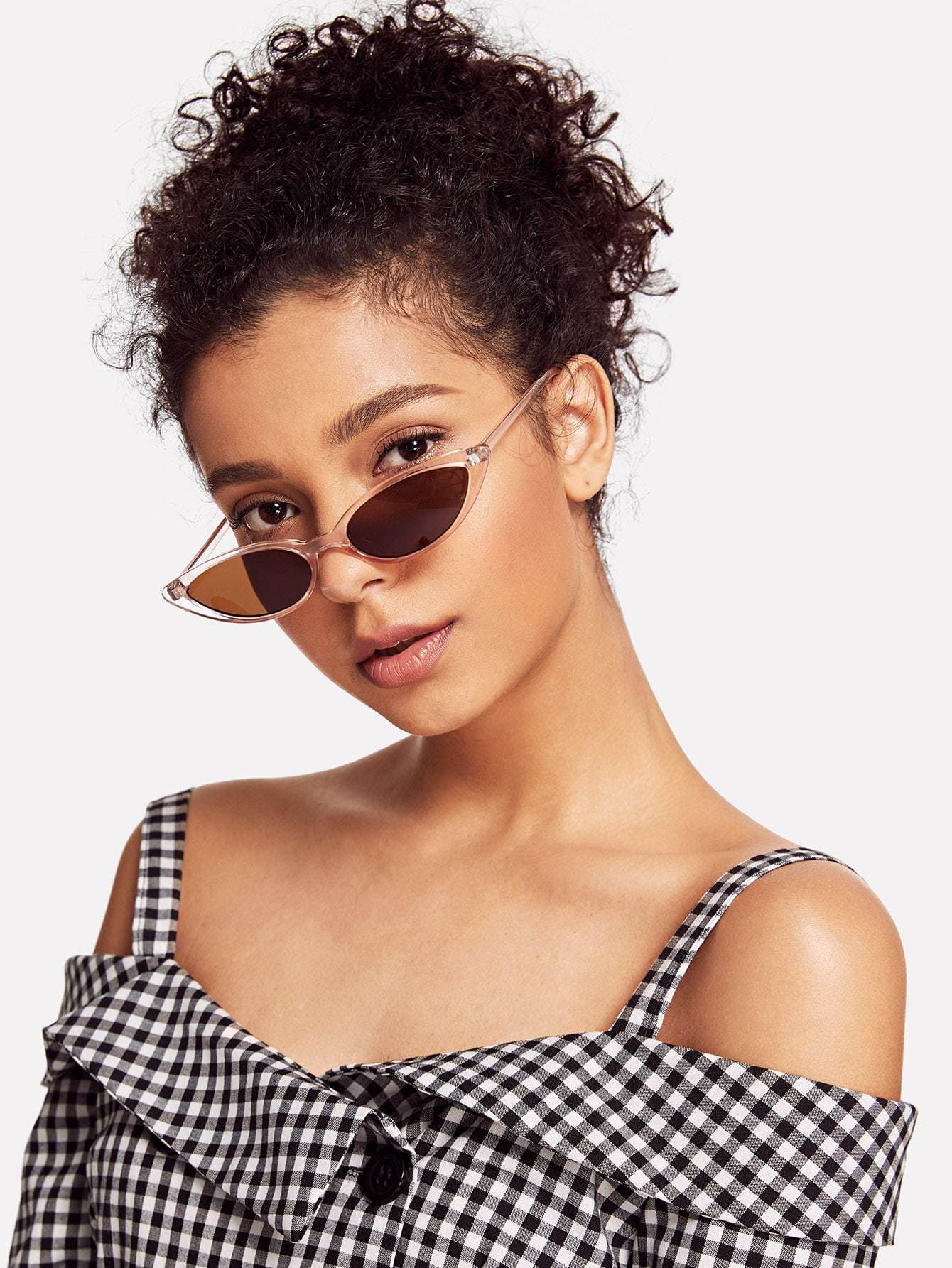 Black Flat Lens Sunglasses