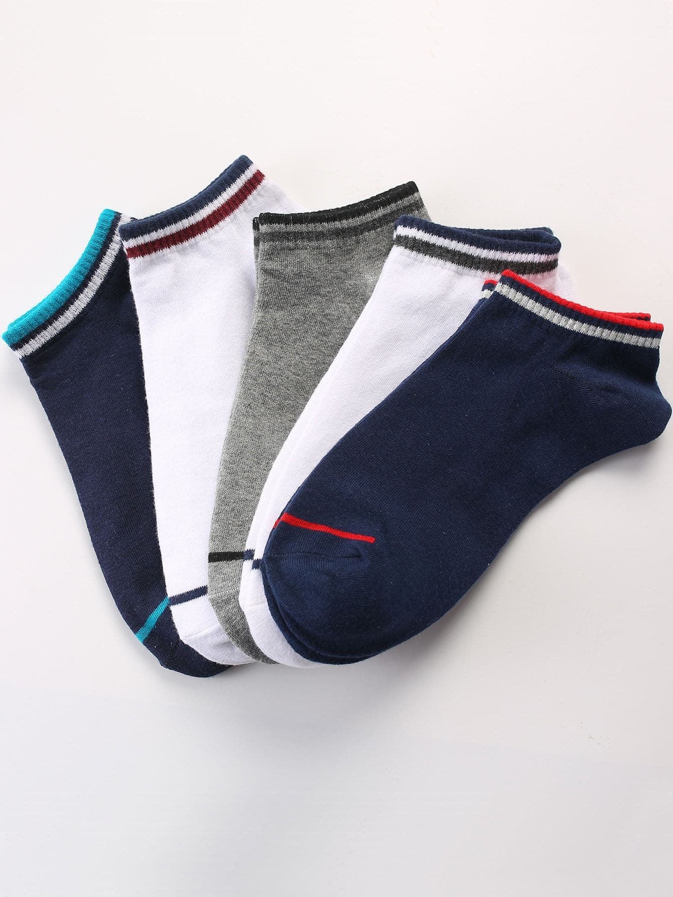 Cotton Striped Socks 5pairs