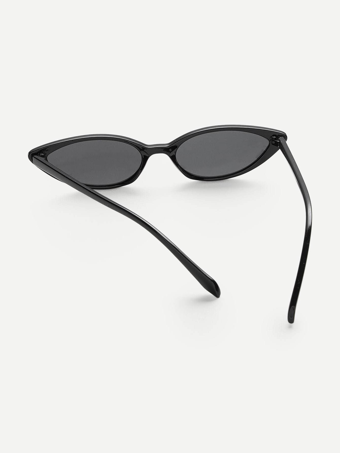 Black Flat Lens Sunglasses
