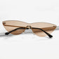 Brown Rimless Tinted Lens Sunglasses