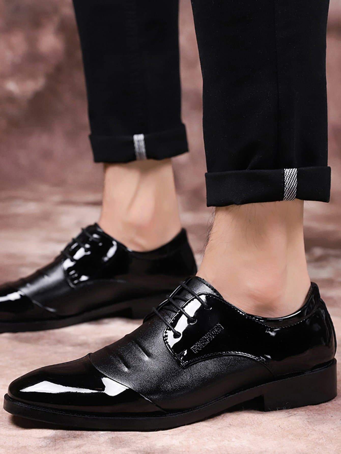 Black Lace Up Low Top Oxfords
