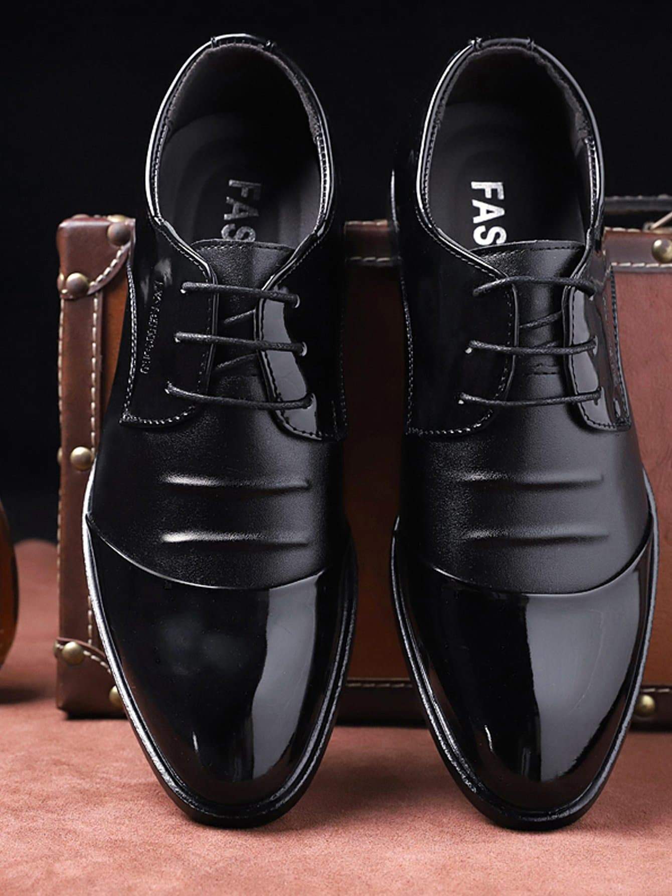 Black Lace Up Low Top Oxfords