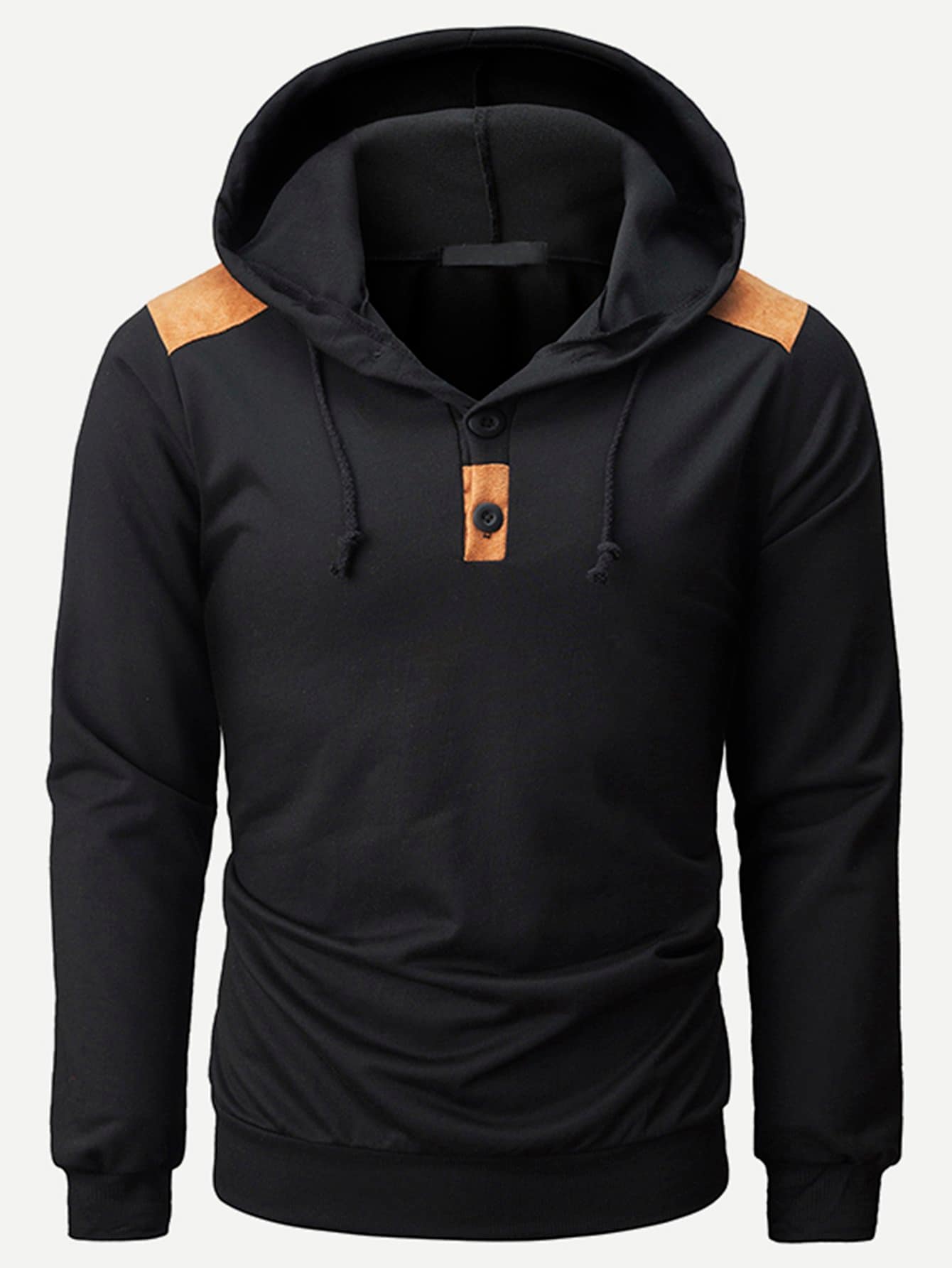 Long Sleeve Regular Fit Drawstring Detail Hooded Sweatshirt