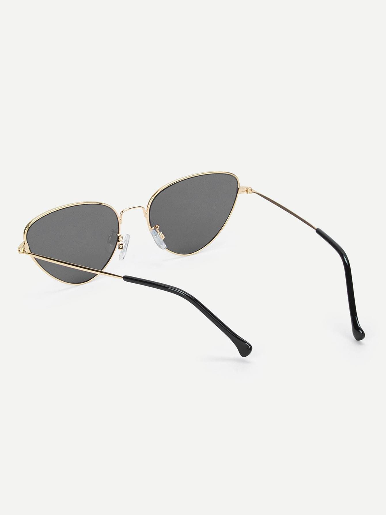 Black Metal Frame Tinted Lens Sunglasses