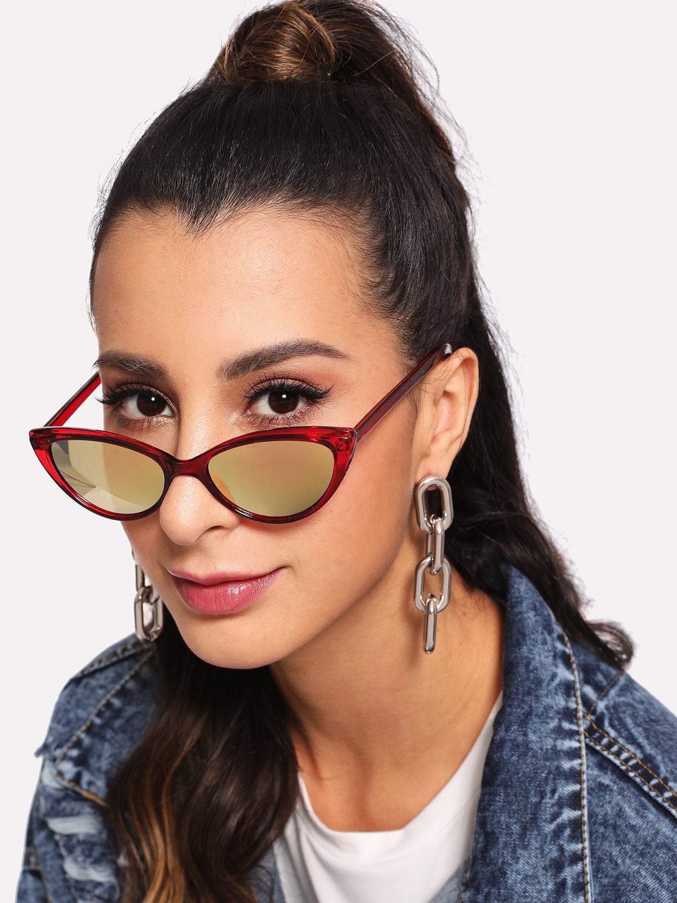 Red Cat Eye Sunglasses