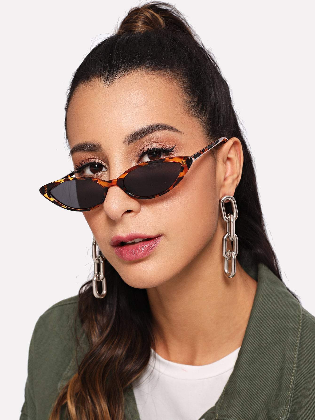 Black Flat Lens Sunglasses