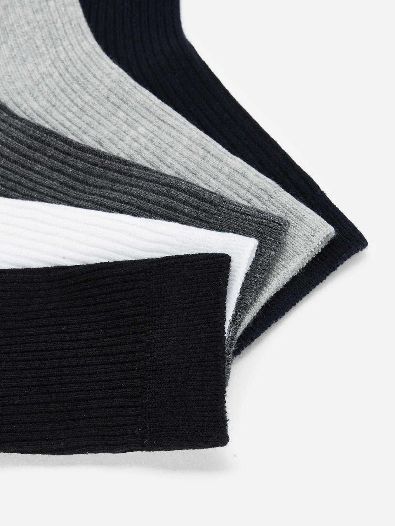 Plain Knit Socks 5pairs