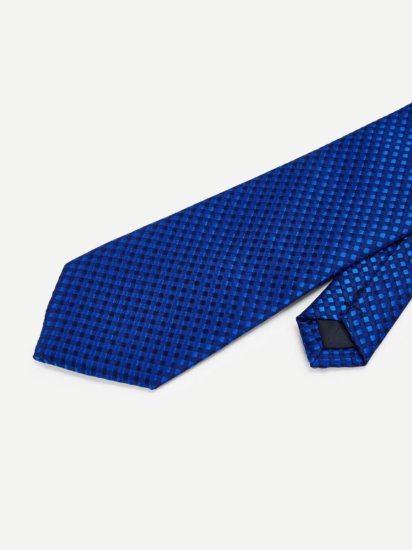 Blue Polyester Embroidery Tie