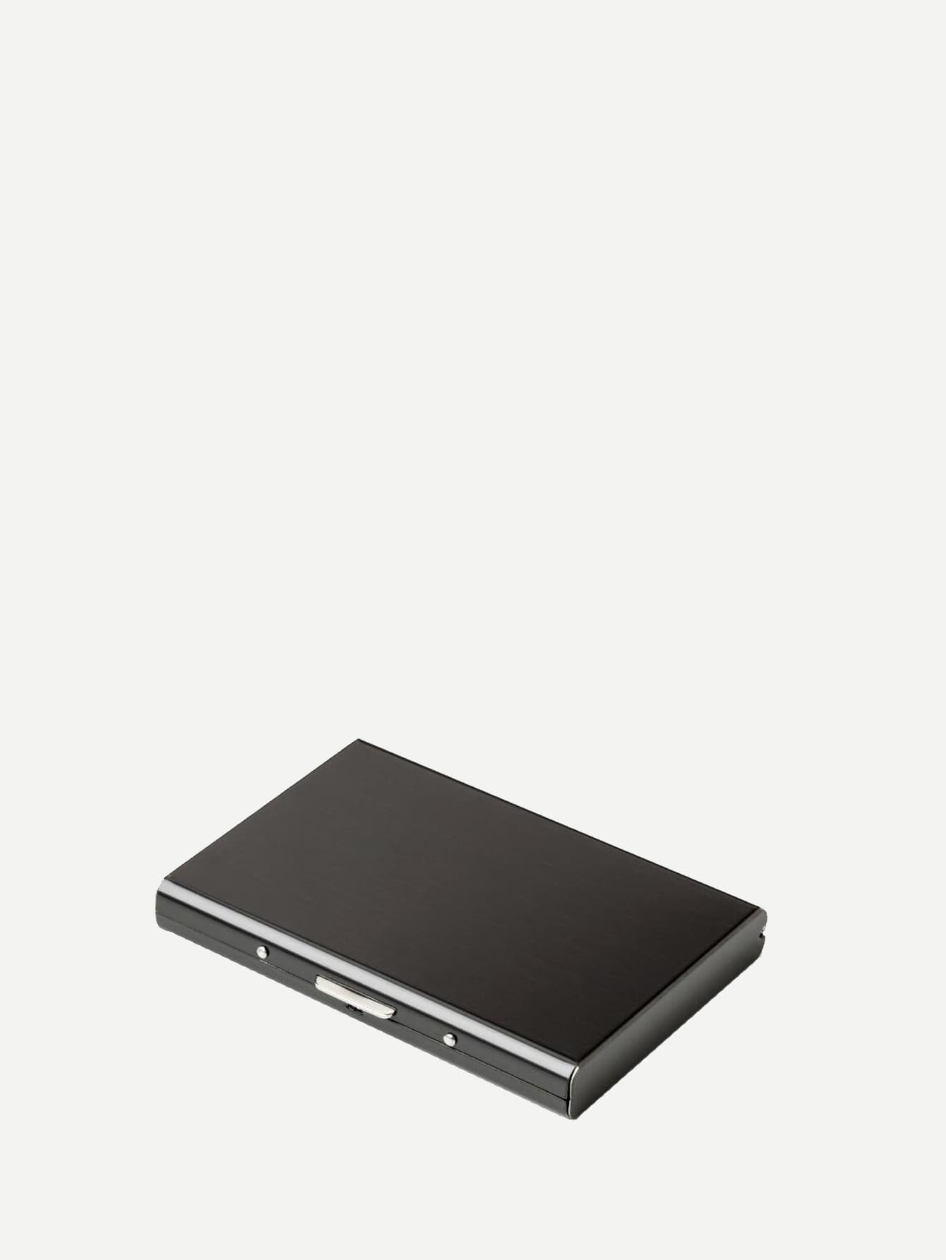 Metal Black Structured Card Holder